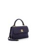 Chanel 100% Wool Blue Trendy CC Top Handle Bag Chevron Jersey Small One size - photo 4