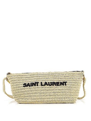 Saint Laurent Tuc Logo Crossbody Bag Woven Raffia (view 1)