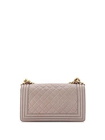 Chanel Boy Flap Bag Quilted Caviar Old Medium (view 2)