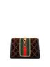 Gucci 100% Velvet Brown Sylvie Shoulder Bag GG Velvet Small One size - photo 4