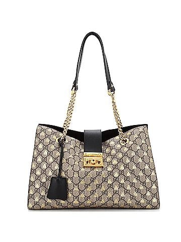 Gucci Padlock Chain Tote Printed GG Coated Canvas Medium (view 1)