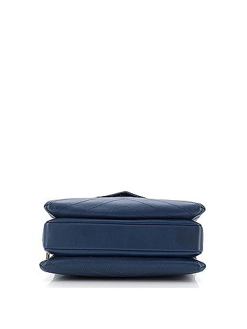 Chanel Envelope Compartment Flap Bag Chevron Calfskin Medium (view 2)