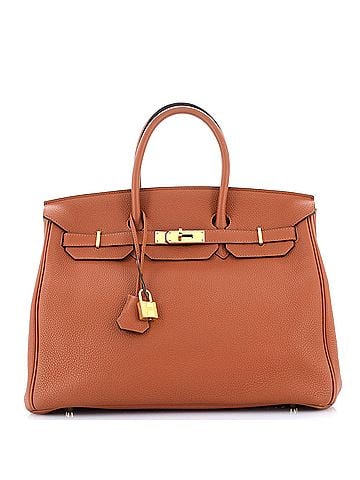 Hermès Birkin Handbag Brown Togo with Gold Hardware 35 (view 1)