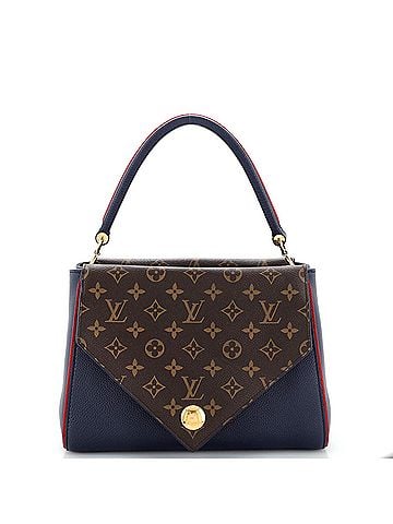 Louis Vuitton Double V Handbag Calfskin with Monogram Canvas (view 1)