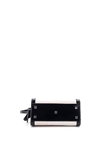 Saint Laurent Uptown Tote Canvas with Leather Small (view 2)