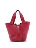 Hermès 100% Leather Red Picotin Lock Bag Clemence PM One size - photo 4