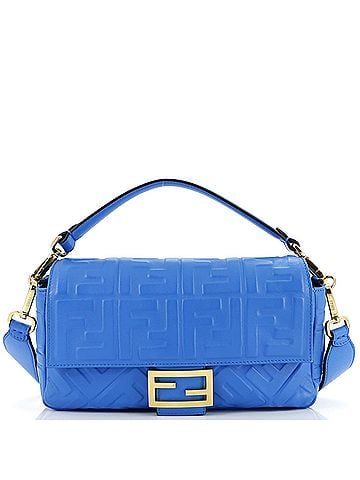 Fendi Baguette NM Bag Zucca Embossed Leather Medium (view 1)