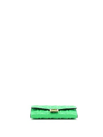 Fendi Baguette Continental Wallet on Chain Zucca Embossed Leather (view 2)