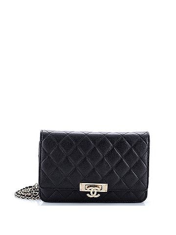 Chanel Golden Class Wallet on Chain Quilted Caviar (view 1)