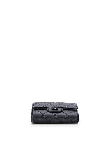 Chanel So Black CC Compact Classic Flap Wallet Quilted Lambskin (view 2)