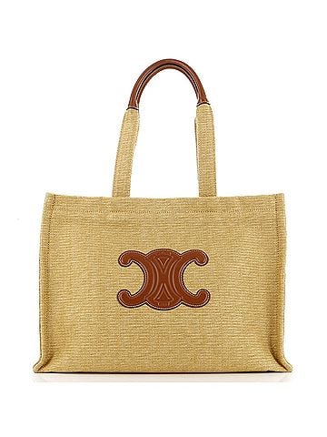 Céline Cabas Thais Tote Raffia Effect Textile Large (view 1)