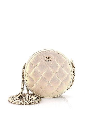Chanel Round Clutch with Chain Quilted Iridescent Lambskin Mini (view 1)