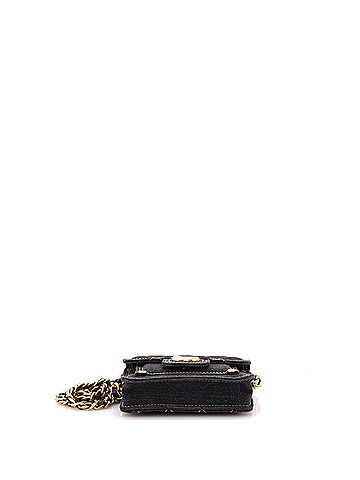 Chanel Double You CC Flap Clutch with Chain Quilted Denim (view 2)