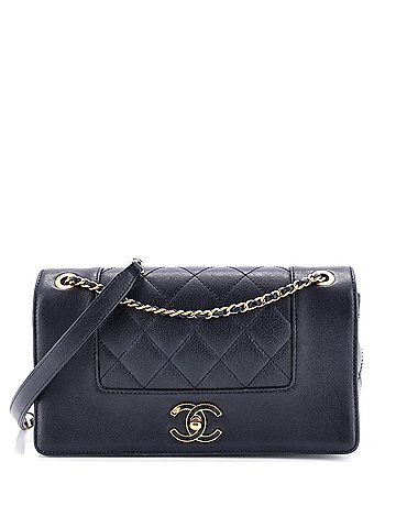 Chanel Mademoiselle Vintage Flap Bag Quilted Sheepskin Medium (view 1)