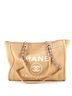 Chanel 100% Canvas Plain Tan Deauville Tote Canvas Small One size - photo 1