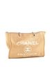 Chanel 100% Canvas Plain Tan Deauville Tote Canvas Small One size - photo 3