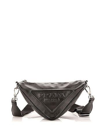 Prada Triangle Logo Zip Crossbody Bag Embossed Grace Lux Small (view 1)
