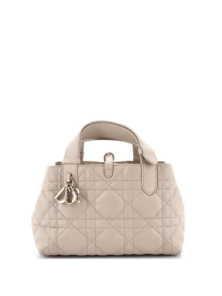 Christian Dior 100% Leather Tan Toujours Tote Bag Macrocannage Quilt Calfskin Small One size - photo 1