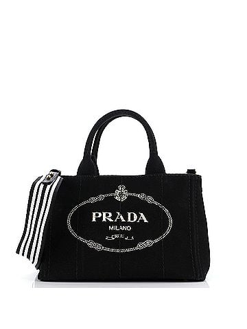 Prada Canapa Convertible Shopping Tote Canvas Small (view 1)