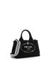 Prada 100% Canvas Plain Black Canapa Convertible Shopping Tote Canvas Small One size - photo 3
