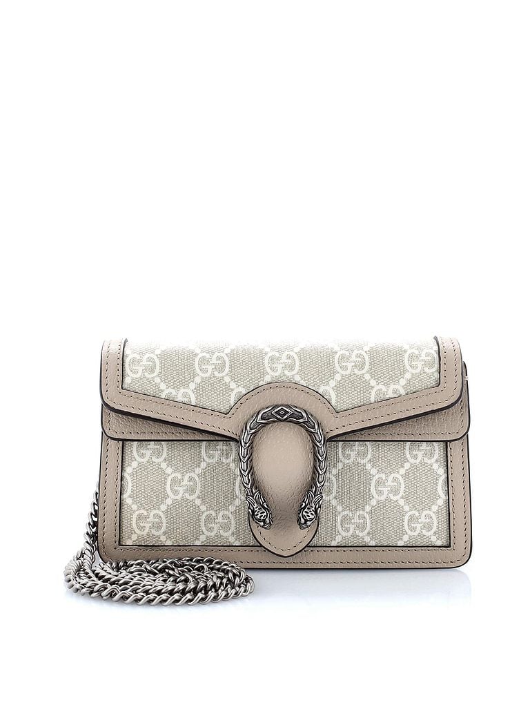 Gucci Tan Dionysus Bag GG Coated Canvas with Leather Super Mini One size - photo 1