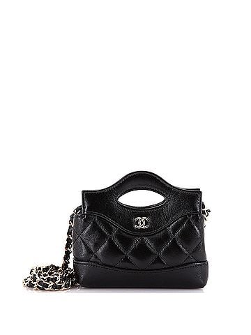 Chanel 31 Shopping Bag Clutch with Chain Quilted Calfskin Nano (view 1)