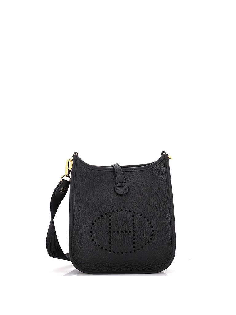 Hermès 100% Leather Black Evelyne Bag Gen III Clemence TPM One size - photo 1