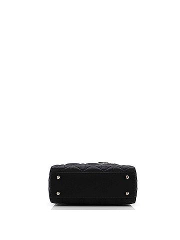 Christian Dior Lady Dior Bag Cannage Quilt Satin with Crystal Charms Mini (view 2)