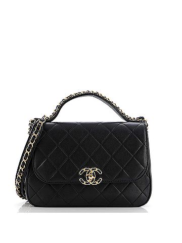 Chanel Chain Infinity Top Handle Bag Quilted Lambskin Small (view 1)