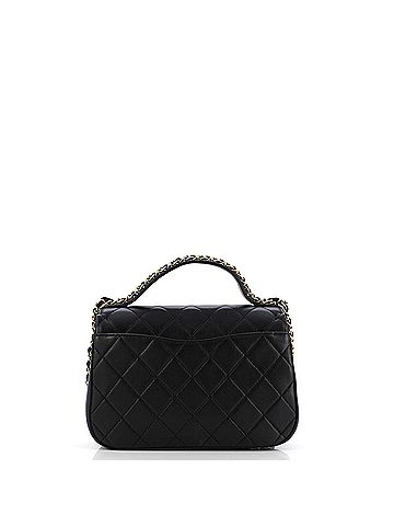 Chanel Chain Infinity Top Handle Bag Quilted Lambskin Small (view 2)