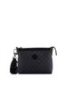 Gucci 100% Coatead Canvas Black Interlocking G Patch Wristlet Messenger Bag GG Coated Canvas Small One size - photo 1