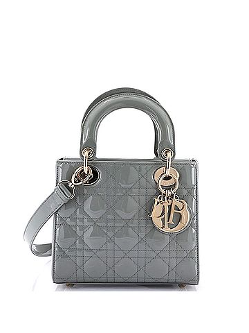 Christian Dior Lady Dior Bag Cannage Quilt Patent Mini (view 1)