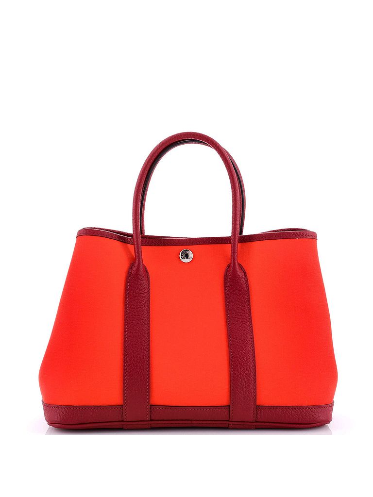 Hermès Red Orange Garden Party Tote Toile and Leather 30 One size - photo 1