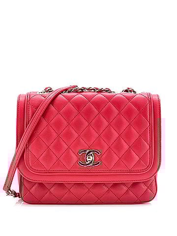 Chanel Lovely Day Square Flap Bag Quilted Lambskin Medium (view 1)