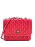 Chanel 100% Leather Red Lovely Day Square Flap Bag Quilted Lambskin Medium One size - photo 1