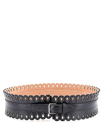 Alaïa Waist Belt Laser Cut Leather Wide (view 2)
