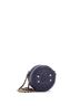 Chanel 100% Leather Blue Filigree Round Clutch with Chain Quilted Caviar Mini One size - photo 4