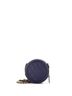 Chanel 100% Leather Blue Filigree Round Clutch with Chain Quilted Caviar Mini One size - photo 2