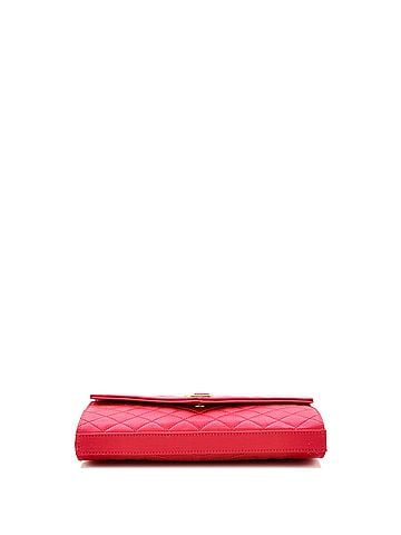 Saint Laurent Classic Monogram Chain Wallet Mixed Matelasse Leather Medium (view 2)