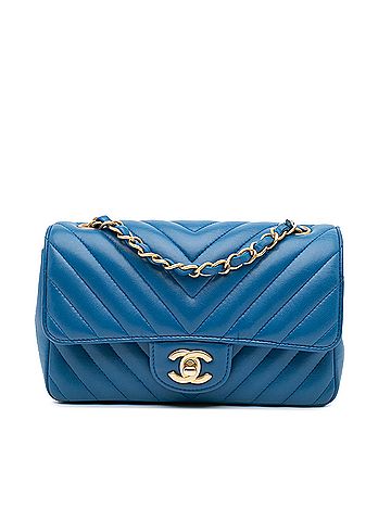 Chanel Mini Rectangular Classic Chevron Lambskin Single Flap (view 1)