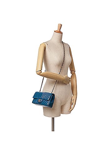 Chanel Mini Rectangular Classic Chevron Lambskin Single Flap (view 2)