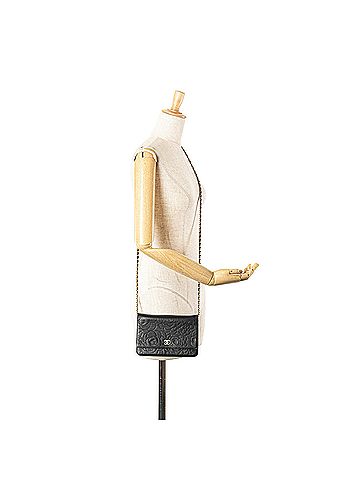 Chanel Lambskin Camellia Embossed Wallet On Chain (view 2)