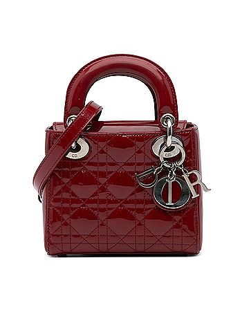 Dior Mini Patent Cannage Lady Dior (view 1)
