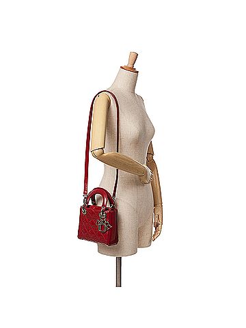 Dior Mini Patent Cannage Lady Dior (view 2)