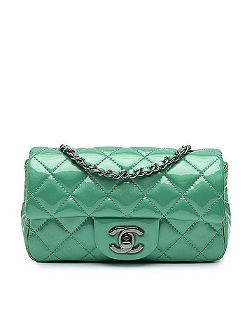 Chanel Extra Mini Rectangular Classic Patent Single Flap (view 1)