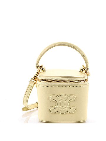 Céline Cuir Top Handle Vanity Case Leather Mini (view 1)