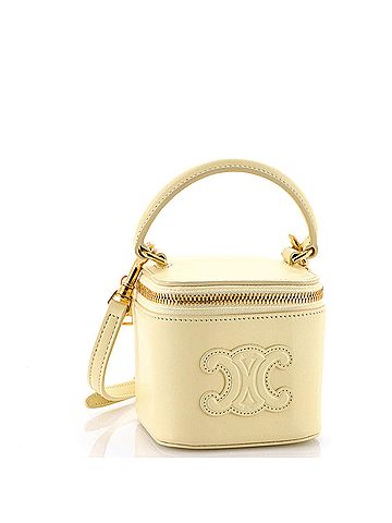 Céline Cuir Top Handle Vanity Case Leather Mini (view 2)