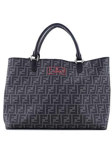 Fendi Convertible Shopping Tote Zucca Coated Canvas East West (view 1)