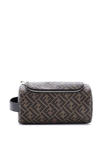 Fendi Toiletry Case with Handle Zucca Coated Canvas Medium (view 1)