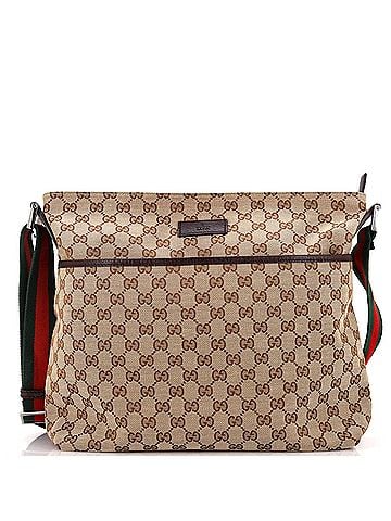 Gucci Front Pocket Web Messenger GG Canvas Medium (view 1)